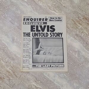 NATIONAL ENQUIRER ELVIS UNTOLD STORY (B&W) VINTAGE NEWSPAPER 9/6/77